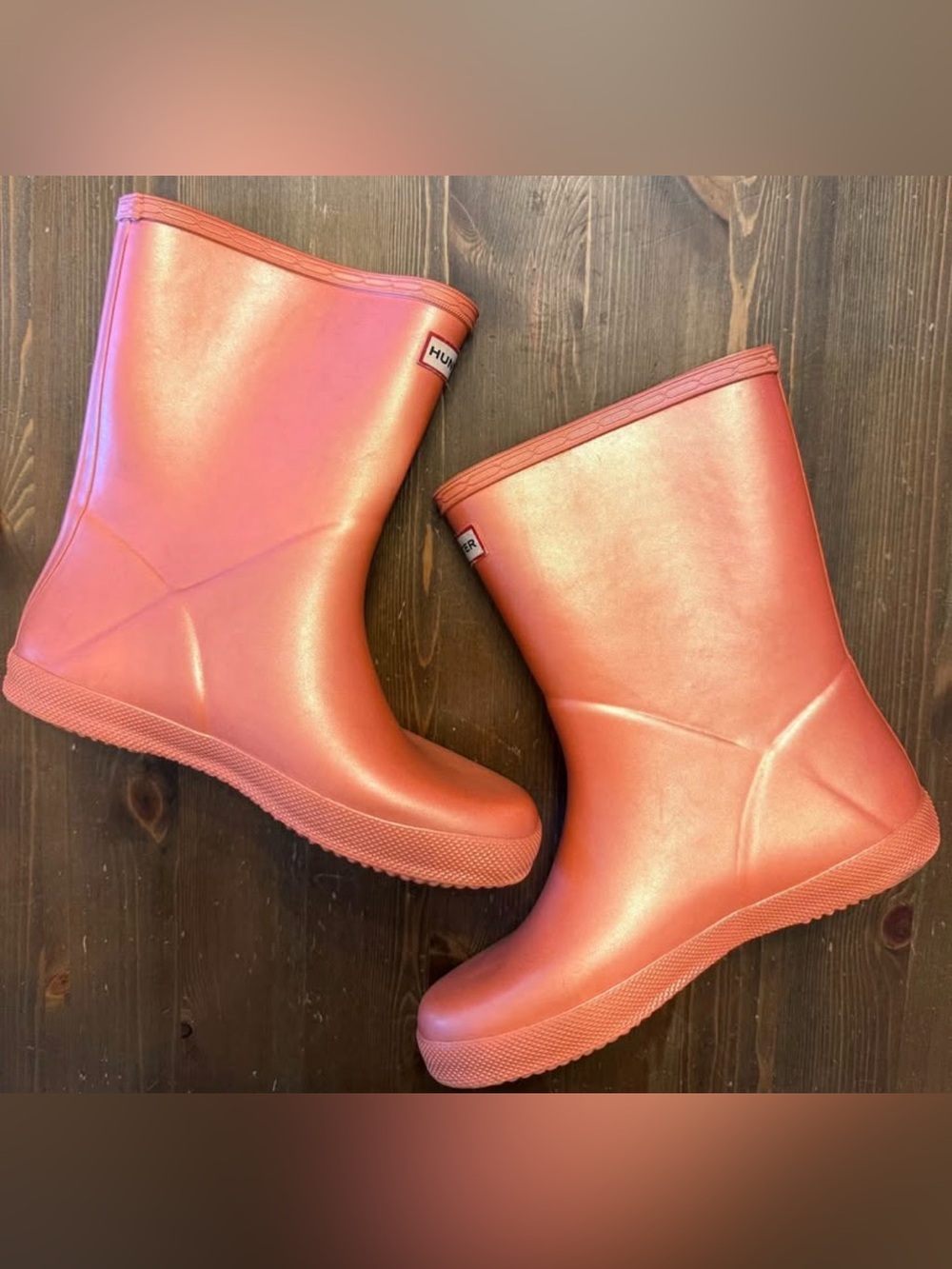 Hunter Boots Pink Iridescent Original Kids (US 2)